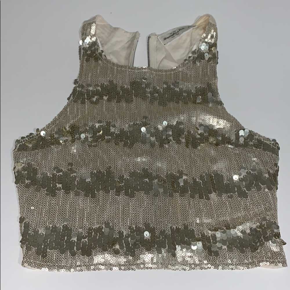 A&F gold crop top